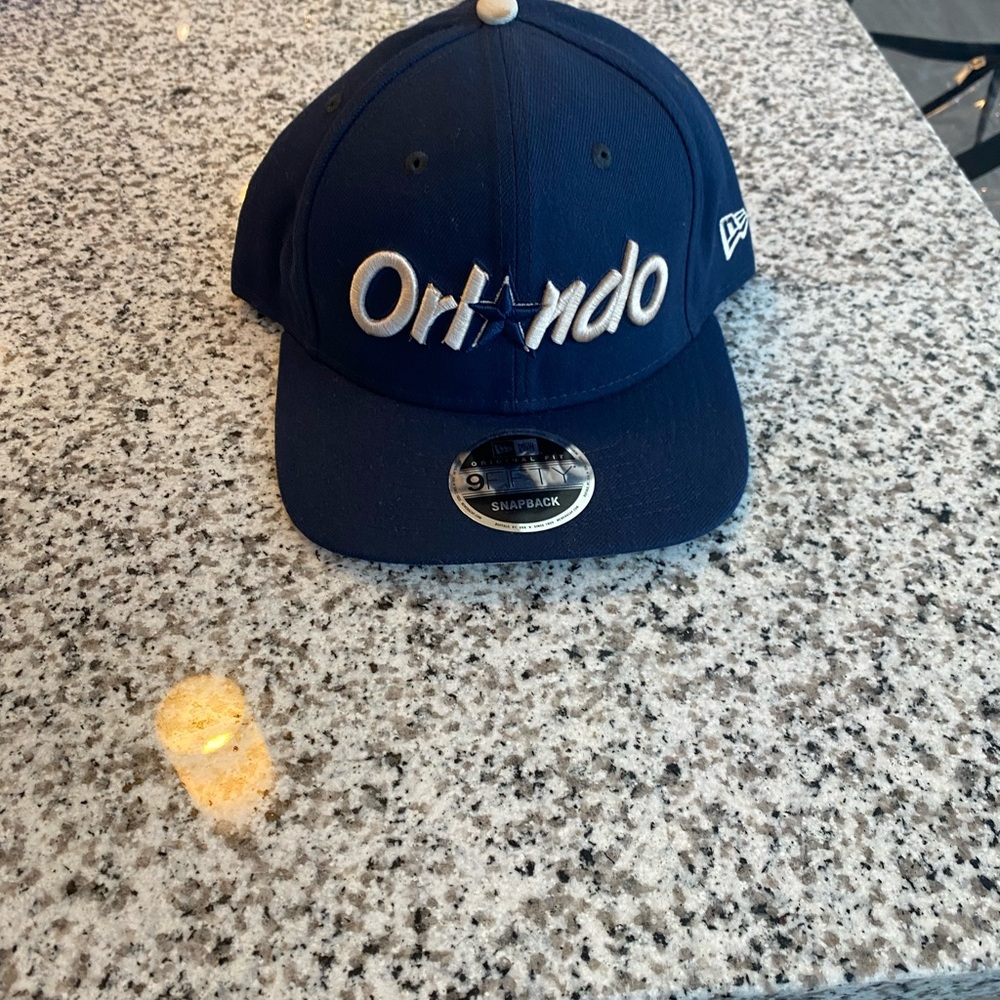 Blue and whit Orlando magic hat